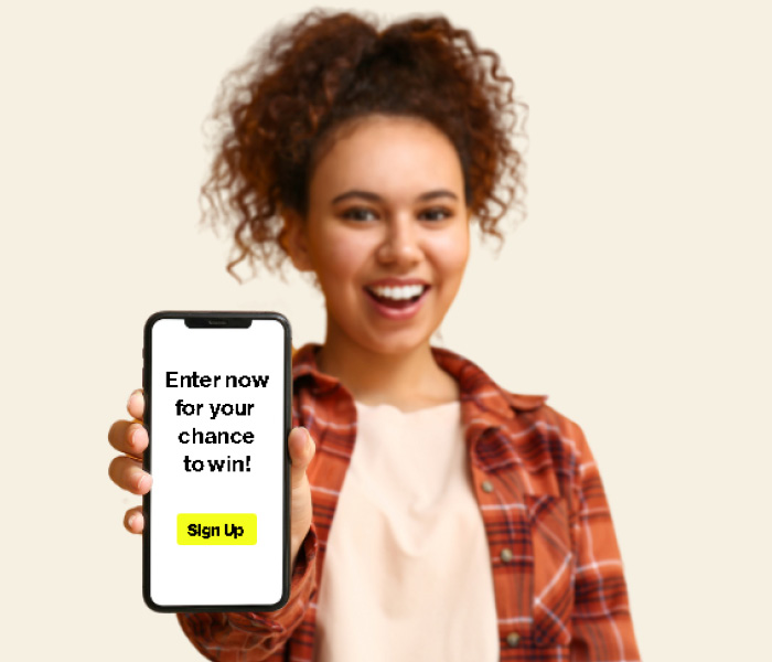 Girl holding smart phone