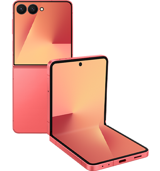 Samsung Galaxy Z Flip7 in Coralred