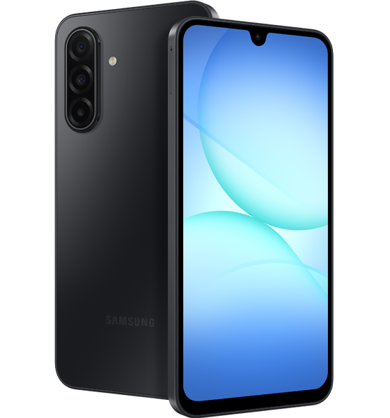 Samsung Galaxy A17 in Black_Lockup_Hero