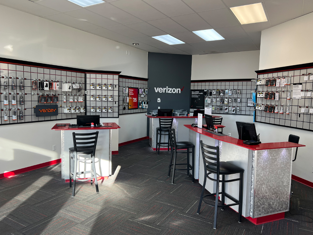 Interior of Verizon store across from U of WY in Laramie, WY