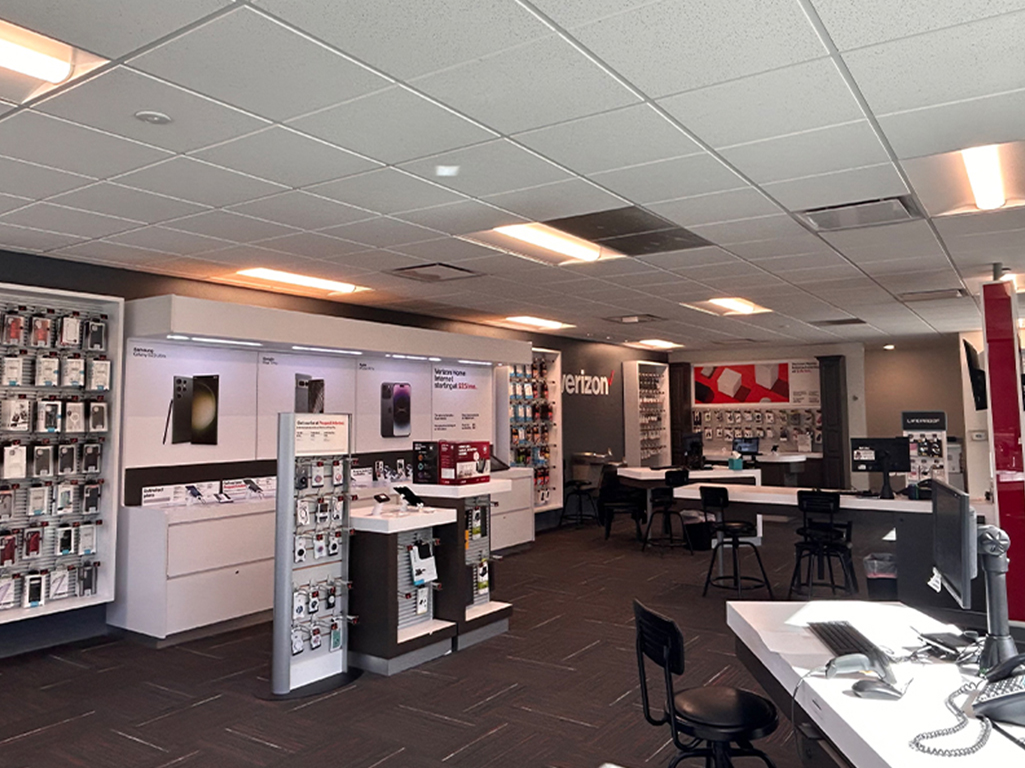 Interior of Verizon store in Fort Collins, CO